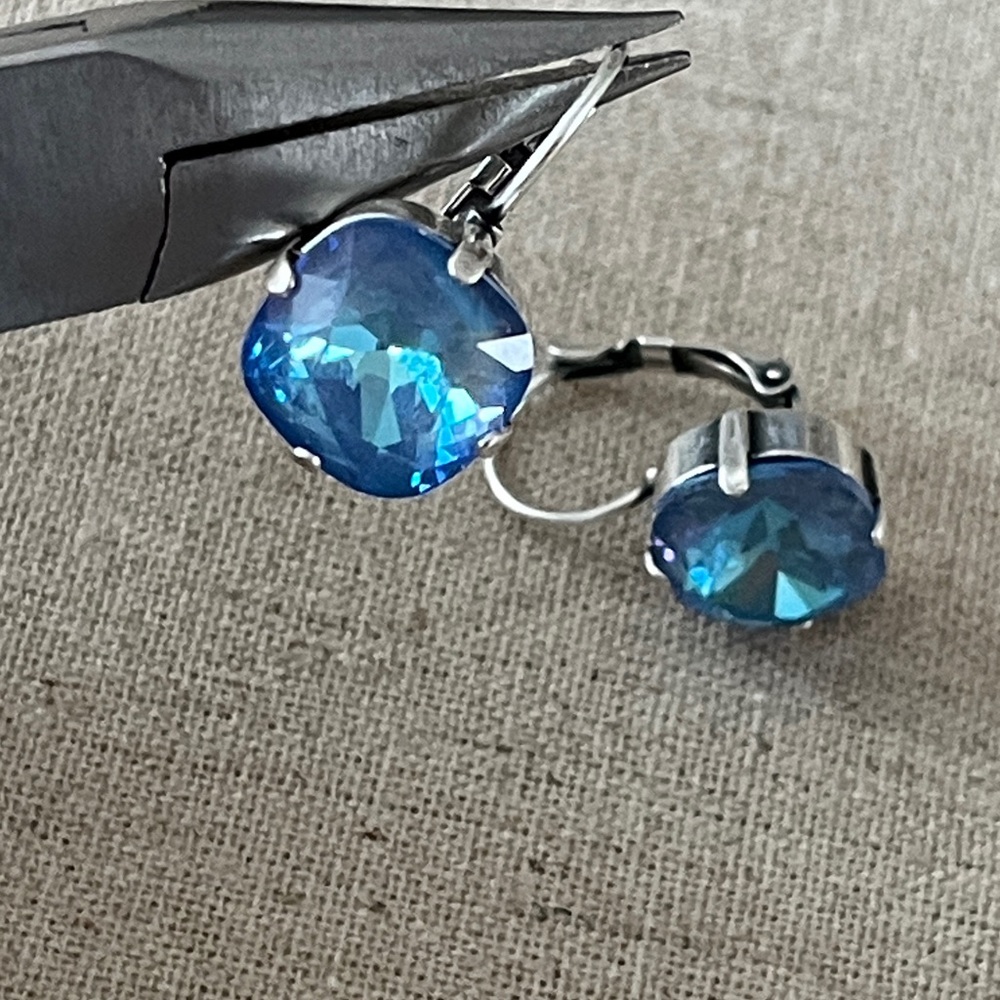 Swarovski Cushion Cut Crystal Earrings
